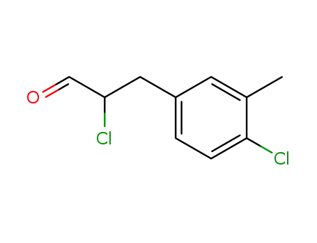 Molecular Structure of 807667-28-3 (Benzenepropanal, alpha,4-dichloro-3-methyl- (9CI))
