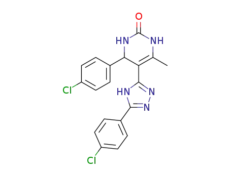 4-(4-chloro-phenyl)-5-[5-(4-chloro-phenyl)-4<i>H</i>-[1,2,4]triazol-3-yl]-6-methyl-3,4-dihydro-1<i>H</i>-pyrimidin-2-one