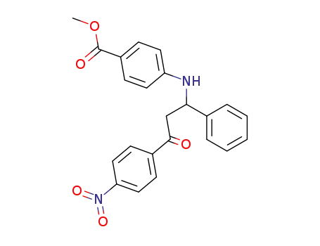 Benzoic acid, 4-[[3-(4-nitrophenyl)-3-oxo-1-phenylpropyl]amino]-, methyl
ester