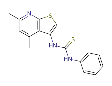 Molecular Structure of 718597-70-7 (Thiourea, N-(4,6-dimethylthieno[2,3-b]pyridin-3-yl)-N'-phenyl-)