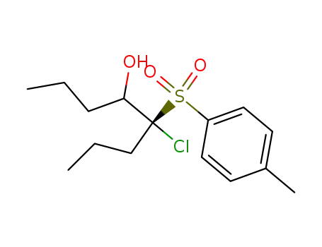 Molecular Structure of 879881-77-3 (4-Octanol, 5-chloro-5-[(4-methylphenyl)sulfonyl]-, (5R)-)