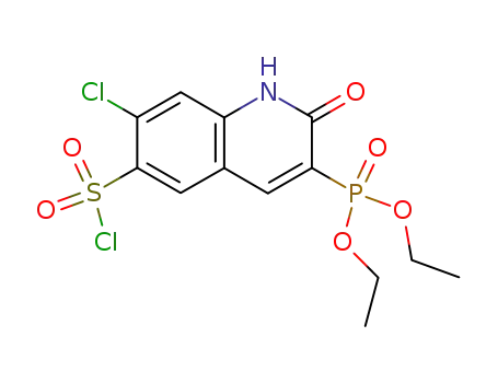 diethyl 7-chloro-6-(chlorosulfonyl)-2-oxo-1,2-dihydroquinolin-3-ylphosphonate