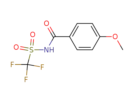 Molecular Structure of 39063-05-3 (Benzamide, 4-methoxy-N-[(trifluoromethyl)sulfonyl]-)