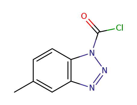 1H-벤조트리아졸-1-카르보닐클로라이드,5-메틸-(9CI)