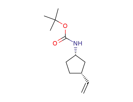Molecular Structure of 193156-64-8 (Carbamic acid, [(1R,3S)-3-ethenylcyclopentyl]-, 1,1-dimethylethyl ester, rel-)