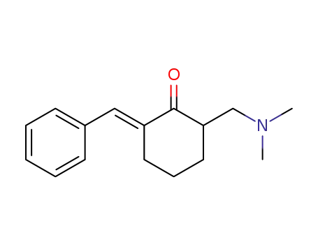 Molecular Structure of 736179-10-5 (Cyclohexanone, 2-[(dimethylamino)methyl]-6-(phenylmethylene)-, (6E)-)
