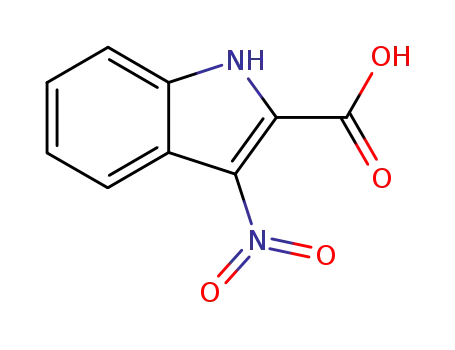 Molecular Structure of 28737-35-1 (1H-Indole-2-carboxylicacid,3-nitro-(9CI))