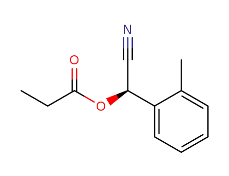 벤젠아세토니트릴, 2-메틸-알파-(1-옥소프로폭시)-, (알파S)-(9CI)