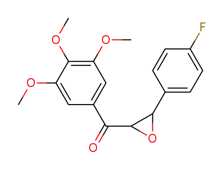 Molecular Structure of 851729-17-4 (Methanone, [3-(4-fluorophenyl)oxiranyl](3,4,5-trimethoxyphenyl)-)