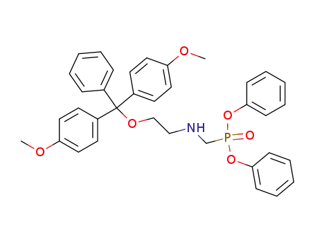 Molecular Structure of 184159-44-2 (Phosphonic acid,
[[[2-[bis(4-methoxyphenyl)phenylmethoxy]ethyl]amino]methyl]-, diphenyl
ester)