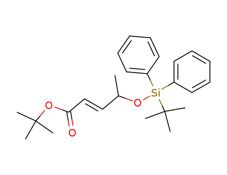 Molecular Structure of 194367-41-4 (2-Pentenoic acid, 4-[[(1,1-dimethylethyl)diphenylsilyl]oxy]-,
1,1-dimethylethyl ester, (E)-)