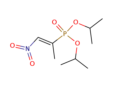 Molecular Structure of 114220-14-3 (Phosphonic acid, (1-methyl-2-nitroethenyl)-, bis(1-methylethyl) ester,
(E)-)