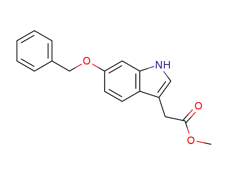 Molecular Structure of 183007-38-7 ((6-benzyloxy-1H-indol-3-yl)acetic acid methyl ester)
