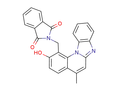 Molecular Structure of 477808-80-3 (1H-Isoindole-1,3(2H)-dione,
2-[(2-hydroxy-5-methylbenzimidazo[1,2-a]quinolin-1-yl)methyl]-)