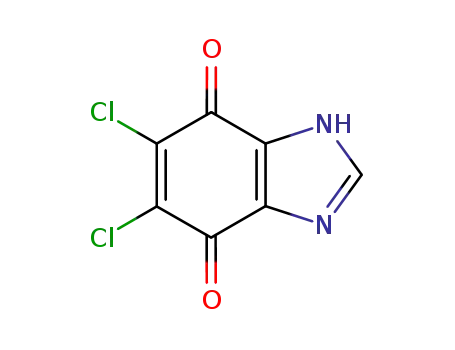 Molecular Structure of 34674-41-4 (5,6-dichloro-1H-benzimidazole-4,7-dione)