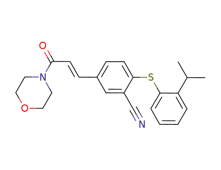 (2-isopropylphenyl)[2-cyano-4-(E-((morpholin-1-yl)carbonyl)ethenyl)phenyl]sulfide