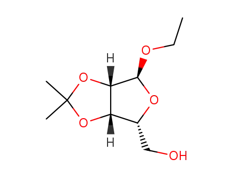 Molecular Structure of 191083-70-2 (alpha-D-Lyxofuranoside,ethyl2,3-O-(1-methylethylidene)-(9CI))