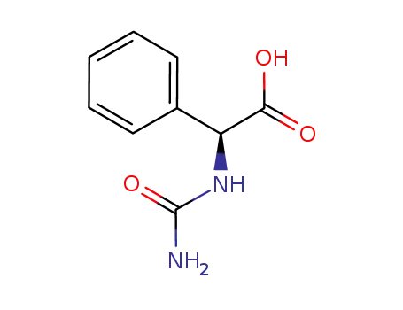 Molecular Structure of 5616-20-6 ((AMINOCARBONYL)AMINO](PHENYL)ACETIC ACID)