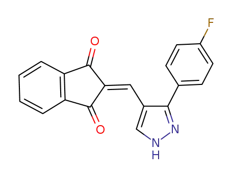 2-[3-(4-fluorophenyl)-1H-pyrazol-4-yl]-methylene-1,3-indandione