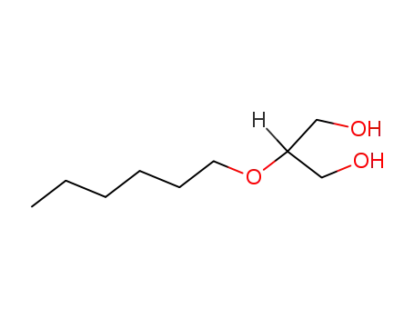 Molecular Structure of 100078-38-4 (2-O-hexylglycerol)