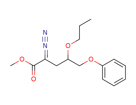 Pentanoic acid, 2-diazo-5-phenoxy-4-propoxy-, methyl ester
