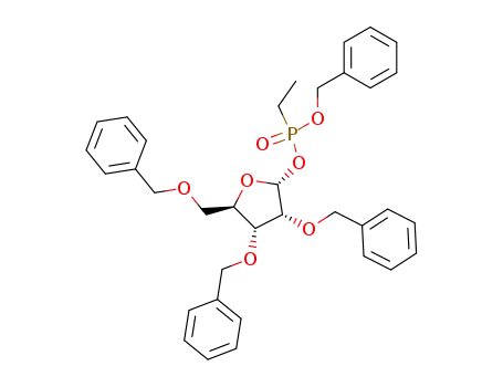 2,3,5-tri-O-benzyl-α-D-ribofuranosyl benzyl ethylphosphonate