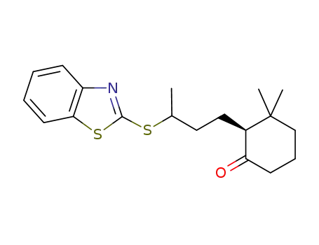 Cyclohexanone, 2-[3-(2-benzothiazolylthio)butyl]-3,3-dimethyl-, (2S)-