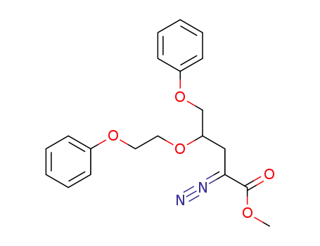 Pentanoic acid, 2-diazo-5-phenoxy-4-(2-phenoxyethoxy)-, methyl ester