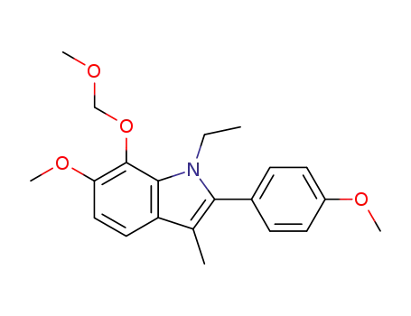 1H-Indole,
1-ethyl-6-methoxy-7-(methoxymethoxy)-2-(4-methoxyphenyl)-3-methyl-