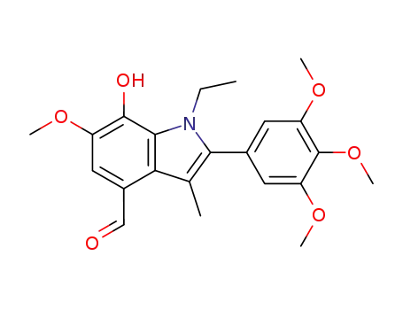 1-Ethyl-7-hydroxy-6-methoxy-3-methyl-2-(3,4,5-trimethoxy-phenyl)-1H-indole-4-carbaldehyde