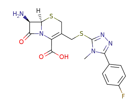 (6R,7R)-7-Amino-3-[5-(4-fluoro-phenyl)-4-methyl-4H-[1,2,4]triazol-3-ylsulfanylmethyl]-8-oxo-5-thia-1-aza-bicyclo[4.2.0]oct-2-ene-2-carboxylic acid