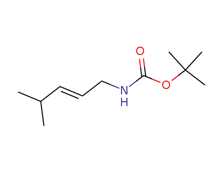 Molecular Structure of 179923-08-1 (Carbamic acid, (4-methyl-2-pentenyl)-, 1,1-dimethylethyl ester, (E)- (9CI))