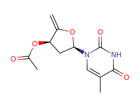 1-(3-O-acetyl-2,5-dideoxy-β-L-glycero-pent-4-enofuranosyl)thymine