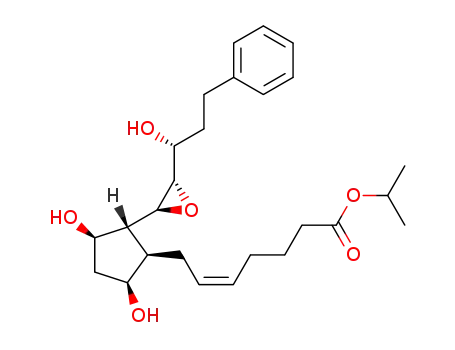 (Z)-7-{(1R,2R,3R,5S)-3,5-Dihydroxy-2-[(2S,3S)-3-((R)-1-hydroxy-3-phenyl-propyl)-oxiranyl]-cyclopentyl}-hept-5-enoic acid isopropyl ester