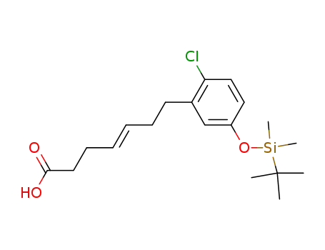 Molecular Structure of 181648-47-5 ((E)-7-[5-(tert-Butyl-dimethyl-silanyloxy)-2-chloro-phenyl]-hept-4-enoic acid)