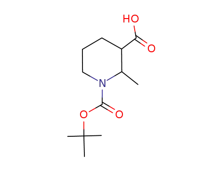 Molecular Structure of 828300-45-4 (2S,3S-1-BOC-2-METHYL-PIPERIDINE-3-CARBOXYLIC ACID)