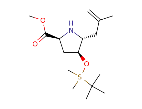 L-Proline,
4-[[(1,1-dimethylethyl)dimethylsilyl]oxy]-5-(2-methyl-2-propenyl)-, methyl
ester, (4S,5R)-
