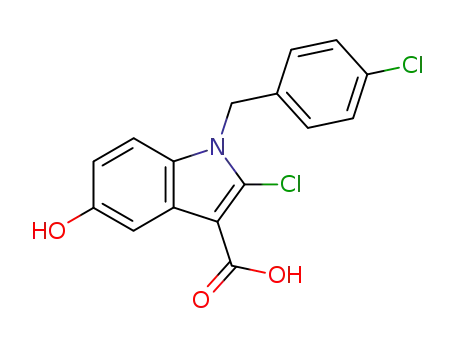 2-chloro-1-(4-chloro-benzyl)-5-hydroxy-1<i>H</i>-indole-3-carboxylic acid