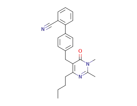 6-n-butyl 5-<(2'-cyanobiphenyl-4-yl)methyl>-2,3-dimethylpyrimidin-4(3H)-one