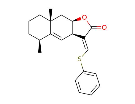 (3aR,5S,8aR,9aR)-5,8a-Dimethyl-3-[1-phenylsulfanyl-meth-(E)-ylidene]-3a,5,6,7,8,8a,9,9a-octahydro-3H-naphtho[2,3-b]furan-2-one