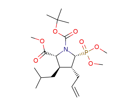 (2R,3R,4R,5R)-4-allyl-5-(dimethoxyphosphoryl)-3-isobutylpyrrolidine-1,2-dicarboxylic acid 1-tert-butyl ester 2-methyl ester