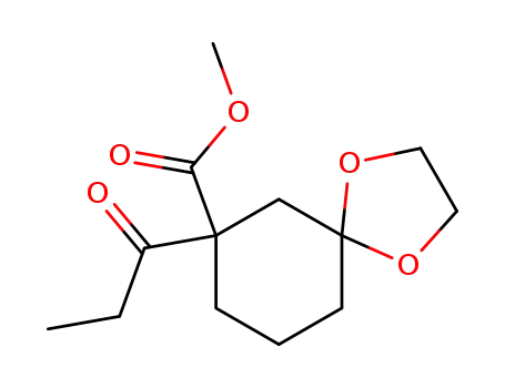1,4-Dioxaspiro[4.5]decane-7-carboxylic acid, 7-(1-oxopropyl)-, methyl
ester
