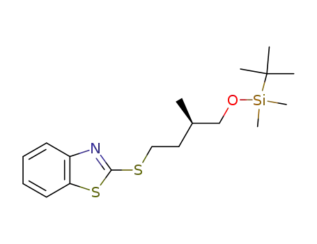 (3R)-2-[4-(tert-butyldimethylsilanyloxy)-3-methylbutylsulfanyl]benzothiazole