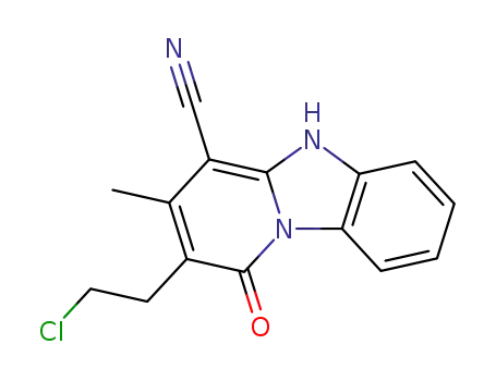 2-(2-chloroethyl)-3-methyl-1-oxo-1H,5H-pyrido<1,2-a>benzimidazole-4-carbonitrile