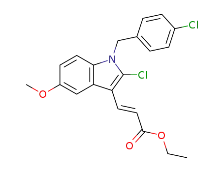 (E)-3-[2-Chloro-1-(4-chloro-benzyl)-5-methoxy-1H-indol-3-yl]-acrylic acid ethyl ester