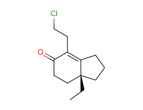 Molecular Structure of 873956-26-4 (4-(2'-chloroethyl)-7aR-ethyl-1,2,3,6,7,7a-hexahydroinden-5-one)