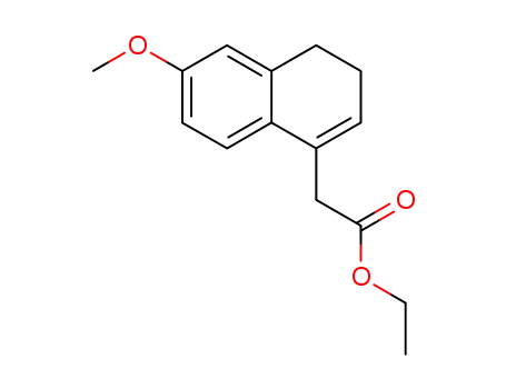Molecular Structure of 40154-02-7 (ethyl 2-(6-methoxy-3,4-dihydronaphthalen-1-yl)acetate)