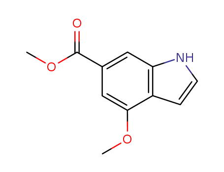 Molecular Structure of 41082-79-5 (4-METHOXY-6-INDOLE CARBOXYLIC ACID METHYL ESTER)