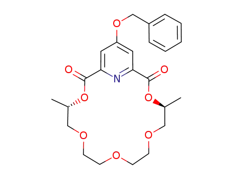 19-(benzyloxy)-(4S,14S)-(+)-4,14-dimethyl-3,6,9,12,15-pentaoxa-21-azabicyclo<15.3.1>heneicosa-1(21),17,19-triene-2,16-dione