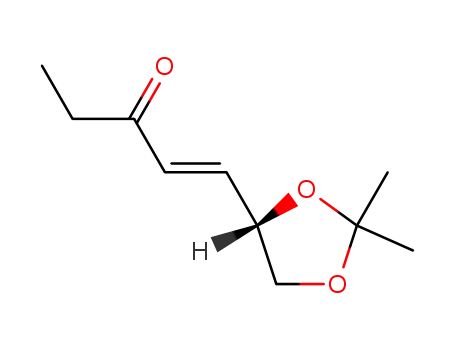 Molecular Structure of 117729-02-9 (1-Penten-3-one, 1-[(4S)-2,2-dimethyl-1,3-dioxolan-4-yl]-, (1E)-)